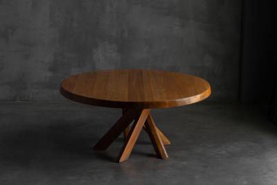 Pierre Chapo T21 Elm Dining Table by Pierre Chapo France 1973