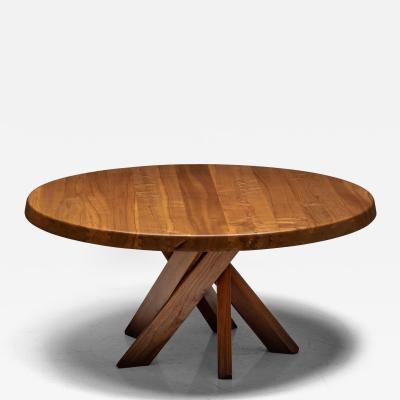 Pierre Chapo T21 Elm Dining Table by Pierre Chapo France 1973