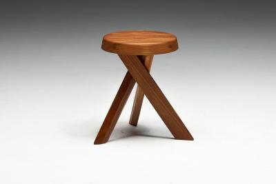 Pierre Chapo Tripod Stool by Pierre Chapo France 1970s