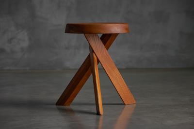 Pierre Chapo Tripod Stool by Pierre Chapo France 1970s