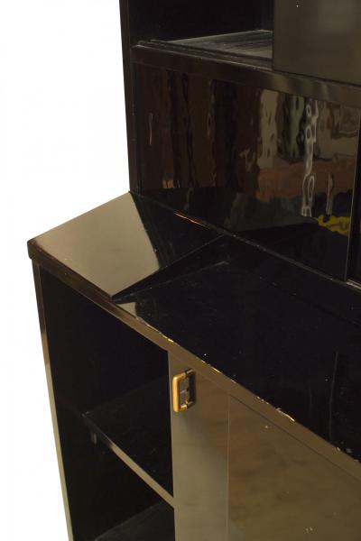 Pierre Chareau French Art Deco Ebonized Bookcase Manner of Pierre Chareau 