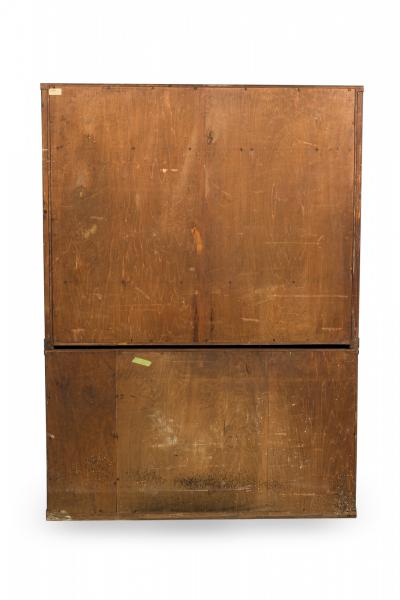 Pierre Chareau French Art Deco Two Piece Ebonized Tall Cabinet
