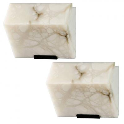 Pierre Chareau Large Single Block Metal Model 230 Sconce in the Manner of Pierre Chareau