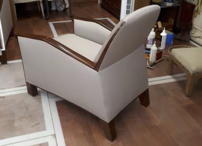 Pierre Chareau Pierre Chareau attributed superb design pair of club chairs