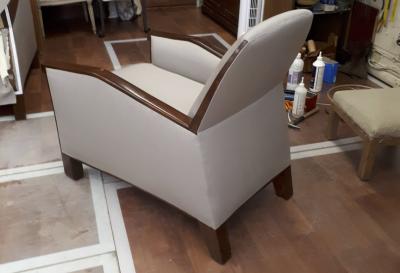 Pierre Chareau Pierre Chareau attributed superb design pair of club chairs