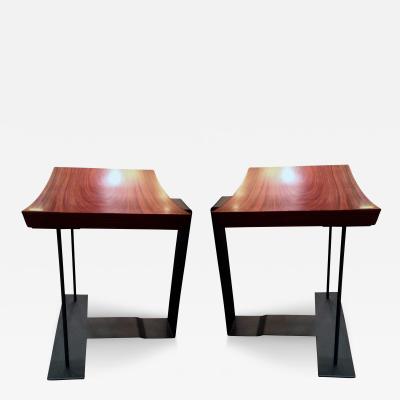 Pierre Chareau Two T 1927 model stools by Pierre Chareau Editions Ecart International France