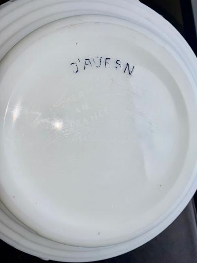 Pierre DAvesn DAvesn Art Deco Vase With Lions And Lioness Rare Opaque Glass