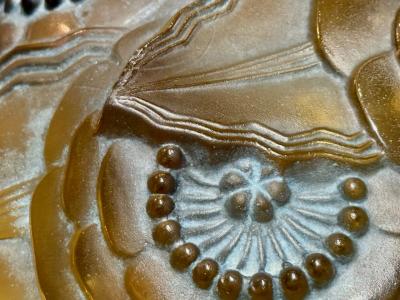 Pierre DAvesn P DAvesn Art Deco Glass Bowl France 1930s