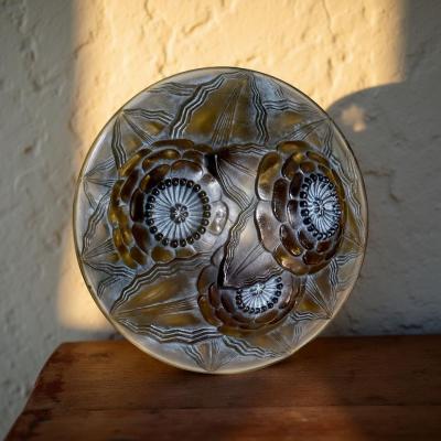 Pierre DAvesn P DAvesn Art Deco Glass Bowl France 1930s