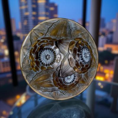 Pierre DAvesn P DAvesn Art Deco Glass Bowl France 1930s