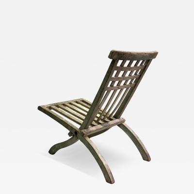 Pierre Dariel Early French Mid Century Modern Folding Lounge Chair by Robert Mallet Stevens