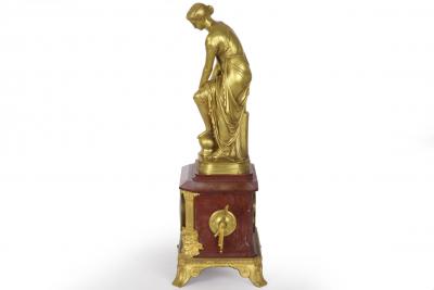 Pierre Eug ne Emile H bert Thetis Bronze Sculpture Mantel Clock Pierre Emile H bert Georges Servant