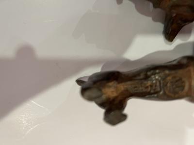 Pierre Fichet Pierre Chenet Pair of Dachunds Bronze Scupltures Stamped