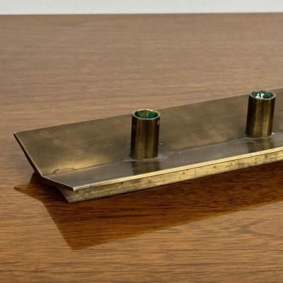 Pierre Forsell Pierre Forsell Skultana Swedish Mid Century Modern Candle Holder Brass 1960s