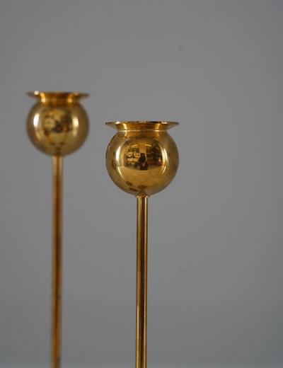 Pierre Forsell Swedish Candle Holders in Brass by Pierre Forsell for Skultuna
