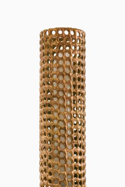 Pierre Forssell Cylindrical Brass Table Lamp by Pierre Forssell 1950s
