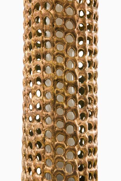 Pierre Forssell Cylindrical Brass Table Lamp by Pierre Forssell 1950s