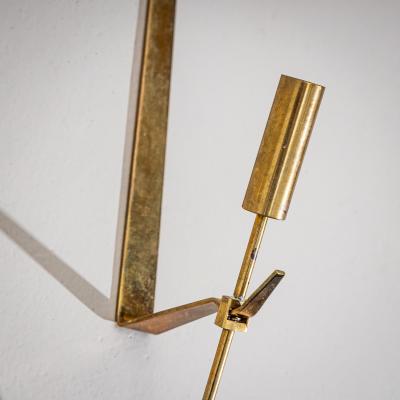 Pierre Forssell Set of Four Brass Wall Candle Holders Mod 607 by Pierre Forssell for Skultuna