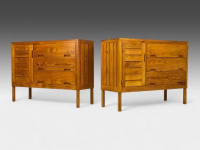 Pierre Gautier Delaye French Modern Pine Rare Commodes France 1957
