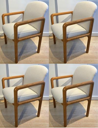 Pierre Gautier Delaye Gauthier Delaye attributed set of 4 ash tree chairs