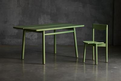 Pierre Gautier Delaye Green Coffee Bean Dining Chairs by Pierre Gautier Delaye France 1965