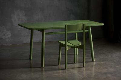 Pierre Gautier Delaye Green Coffee Bean Dining Set by Pierre Gautier Delaye France 1965