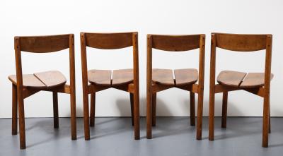 Pierre Gautier Delaye Oak Dining Chairs by Pierre Gautier Delaye France c 1950s
