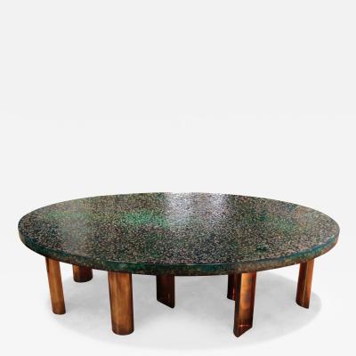 Pierre Giraudon A 1970s Resin Gilded Bronze Coffee Table by Pierre Giraudon