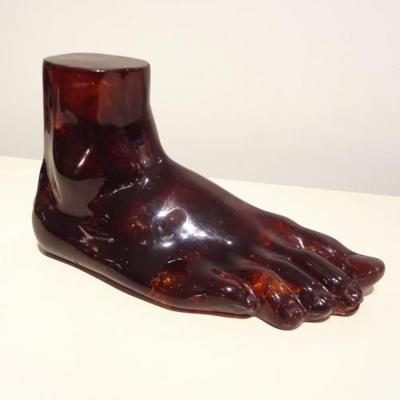 Pierre Giraudon A Sculpture in Amber Colored Resin by Pierre Giraudon