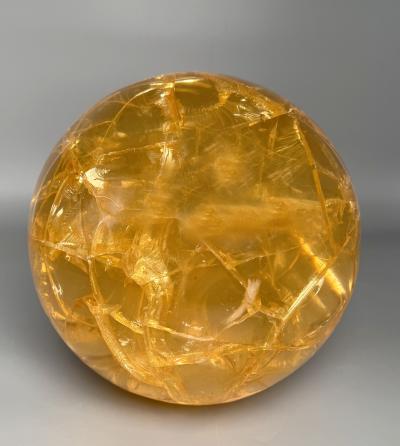 Pierre Giraudon Large sphere in fractal resin by Pierre Giraudon Paris France circa 1970