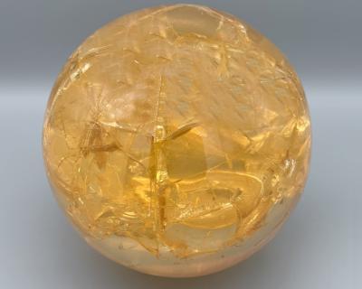 Pierre Giraudon Large sphere in fractal resin by Pierre Giraudon Paris France circa 1970
