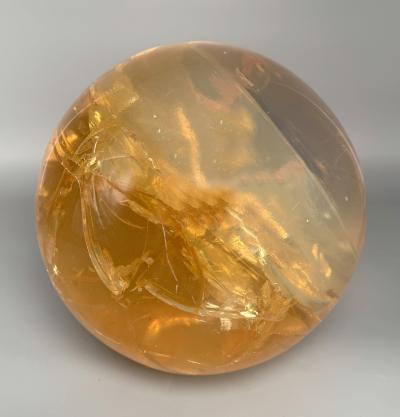 Pierre Giraudon Large sphere in fractal resin by Pierre Giraudon Paris France circa 1970