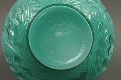 Pierre Girre aka Pierre DAvesn Pierre Davesn Glass Blue Deco Vase