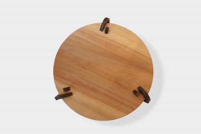 Pierre Grinbaum PIERCING Side table with wrought iron legs and pear wood top