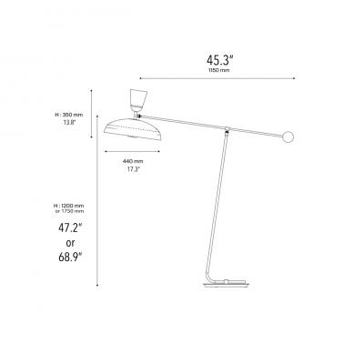 Pierre Guariche Large Pierre Guariche G1 Floor Lamp for Sammode Studio