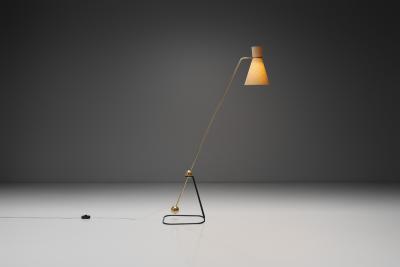 Pierre Guariche Model G2 Brass Floor Lamp by Pierre Guariche for Disderot France 1950s
