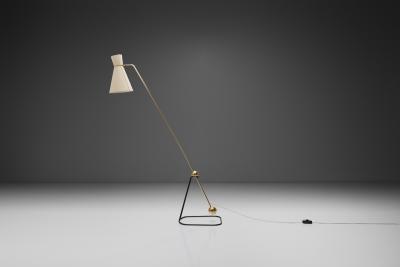 Pierre Guariche Model G2 Brass Floor Lamp by Pierre Guariche for Disderot France 1950s