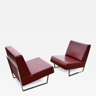 Pierre Guariche Pair of Courchevel low chairs by Pierre Guariche France 1959s