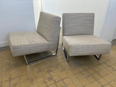 Pierre Guariche Pair of Courchevel low chairs by Pierre Guariche France 1959s