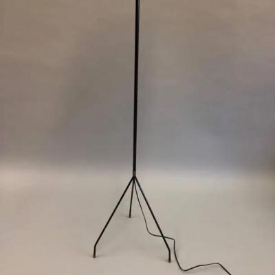 Pierre Guariche Pair of French Mid Century Modern Minimalist Iron Floor Lamps Pierre Guariche