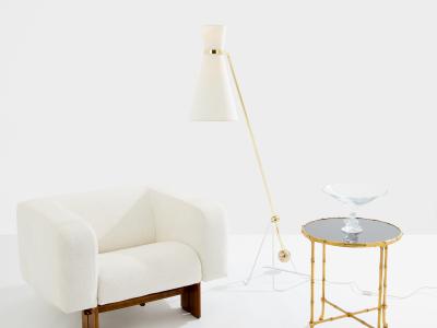 Pierre Guariche Pierre Guariche G2 balancier brass metal floor lamp 1951