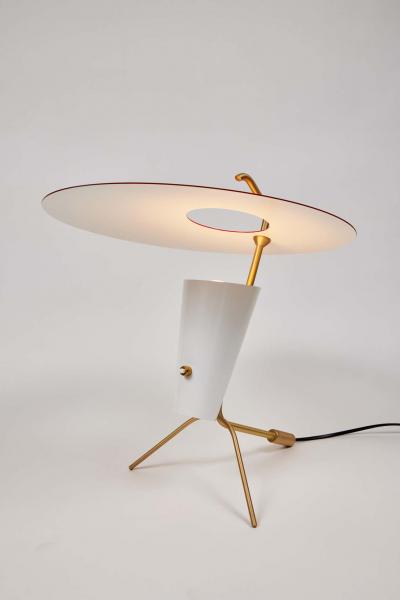 Pierre Guariche Pierre Guariche G24 Table Lamp in Red and White for Sammode Studio