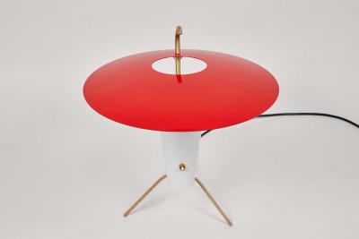 Pierre Guariche Pierre Guariche G24 Table Lamp in Red and White for Sammode Studio