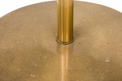 Pierre Guariche Pierre Guariche Mid Century French Brass and Green Enamel Floor Lamp