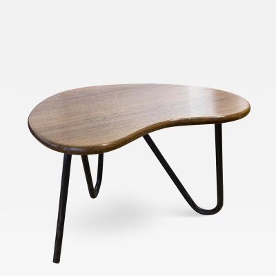 Pierre Guariche Pierre Guariche rarest solid oak and metal prefacto coffee table