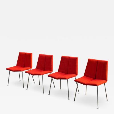 Pierre Guariche Set of four chairs for Huchers Minvielle editions France 1960s