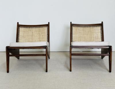 Pierre Jeanneret Authentic Pierre Jeanneret Kangaroo Chairs Lounge Slipper Mid Century