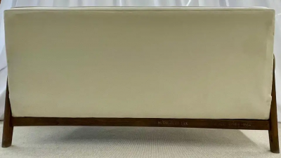 Pierre Jeanneret Authentic Pierre Jeanneret Upholstered Bridge Sofa Mid Century Modern Markings