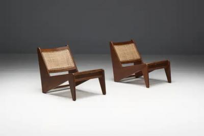 Pierre Jeanneret Kangaroo Chairs PJ SI 59 by Pierre Jeanneret Chandigarh 1955
