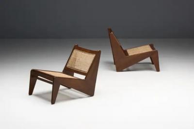 Pierre Jeanneret Kangaroo Chairs PJ SI 59 by Pierre Jeanneret Chandigarh 1955